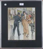 Frank Reynolds, H. Mc.D - (Up for the Day) What! No Gauf Course Here Aboots? So THIS is London, watercolour with ink