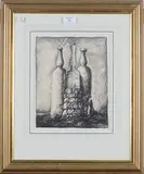 Samuel Bak, Landscape with Bottles