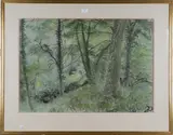 Reynolds Stone, Trees at the Old Rectory, 1971, watercolour