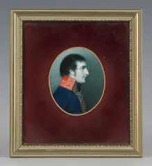J.D. Miller, Oval Miniature Portrait of Napoleon in Profile, watercolour on ivory