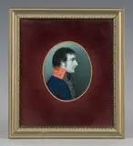 J.D. Miller, Oval Miniature Portrait of Napoleon in Profile, watercolour on ivory