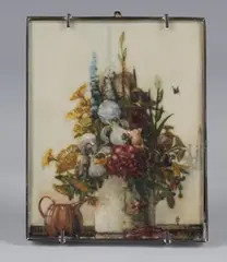 Henry H. Powell, Summer Glory' (Miniature Still Life), watercolour on ivory