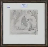 Edward Ardizzone, Woman & Dog