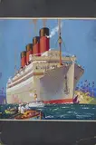 Walter Thomas, Ocean Liner, possibly a Ship of the White Star Line (Design for a Poster), gouache