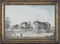 Paul Sandby Munn, Landscape with Watermill and Figures, 1793, watercolour
