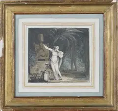 Samuel Hieronymus Grimm, Electra lamenting at the Tomb of Agamemnon, 1772, ink and watercolour