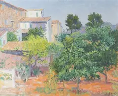 Frederick Gore, Back Garden, Soller, Majorca, oil on canvas