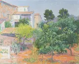 Frederick Gore, Back Garden, Soller, Majorca, oil on canvas