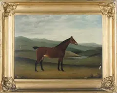 John Collins, Portrait of a Horse in a Landscape, 1833, oil on canvas