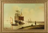 Brian Coole, Harbour Scene with Boats