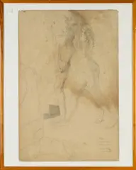 William Orpen, Study for The Holy Well, pencil drawing
