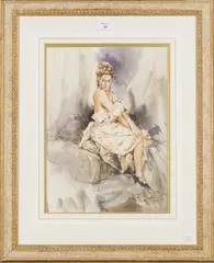 Gordon King, Just that Look, watercolour