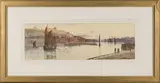 William Matthison, Panoramic View of Whitby Harbour, watercolour