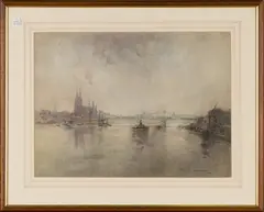 Victor Ward, View of Cologne, Germany, 1919, watercolour