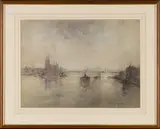 Victor Ward, View of Cologne, Germany, 1919, watercolour