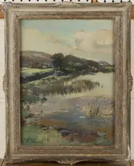 Edith Anna Somerville, The Southern Side O'Donovans Lake, oil on canvas