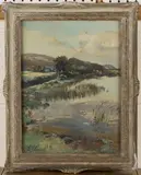 Edith Anna Somerville, The Southern Side O'Donovans Lake, oil on canvas