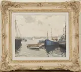 William Eric Thorp, The Barbican, Plymouth, oil on board