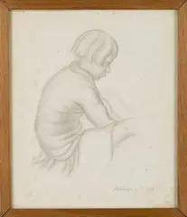 Study of a Girl by Leonard Rosoman, 1933, pencil drawing, sold Sep 2017