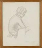 Leonard Rosoman, Study of a Girl, 1933, pencil drawing