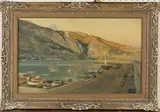 Harry van der Weyden, View of a Continental Harbour, 1932, oil on canvas laid on board