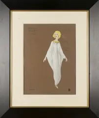 Marc Mendelson, Persecution, Miss Lana Turner' (Costume Design), watercolour and gouache