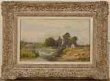 Ernest Walbourn, The Mill Weir, oil on panel
