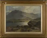Charles Stuart, Highland Loch Scene, oil on canvas