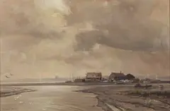 Kenneth Denton, Old Yards, Kings Lynn, oil on board