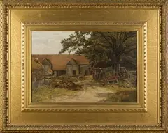 Frank Walton, Bulmer Farm, oil on canvas