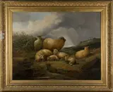 Alfred Morris, Highland Scene with Sheep, 1891, oil on canvas