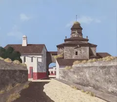 Tristram Hillier, The Entrance Gate at Zarza la Mayor, oil on canvas