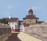 Tristram Hillier, The Entrance Gate at Zarza la Mayor, oil on canvas