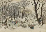 Stanley Roy Badmin, Skating on a Winter Afternoon