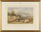 Thomas Francis Wainewright, On the Downs near Hassocks, Sussex, 1879, watercolour with touches of gouache