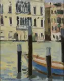 Venetian Canal Scene by Ken Howard, oil on canvas-board, sold Mar 2017