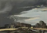 Rowland Hilder, Late Autumn nr Ash Vale, watercolour