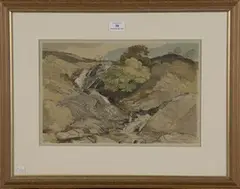 Charles Knight, Cwm Croesor, 1935, watercolour and pencil
