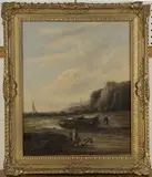 E.W. Rogers, Continental Coastal View, oil on canvas