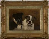 Lucy Waller, Dante and Titan' (Study of Prizewinning Bulldogs), 1886, oil on canvas