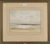 George Cockram, Parlwr Reef, Rhosneigr, Anglesey, watercolour