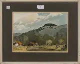 Edward Wesson, From Lower Chancton, watercolour