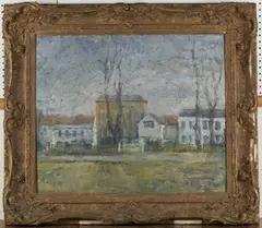 Phyllis K. Roberts, Old Houses in London, oil on board
