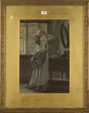 Arthur C.H. Luxmoore, Lady in her Dressing Room, 1869, watercolour