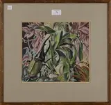 Stephen Haweis, Stag Beetle in Foliage, watercolour