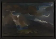 Norman Adams, Landscape with Stormy Sky, oil on canvas