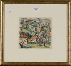 Italian Landscape by Michael Canney, watercolour, sold Nov 2016