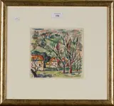 Michael Canney, Italian Landscape, watercolour