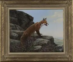 Stephen Cummins, Fox Alert, oil on canvas