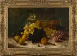 Thomas Whittle, Still Life Study of Grapes and Other Fruit, oil on canvas